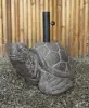  Product image 1 of the product “Turtle umbrella stand made of cast stone, 28cm height, with plastic pipe inside (48mm diameter, 23cm depth), 1 set with metal pipe (45mm diameter, 40cm Height) ”
